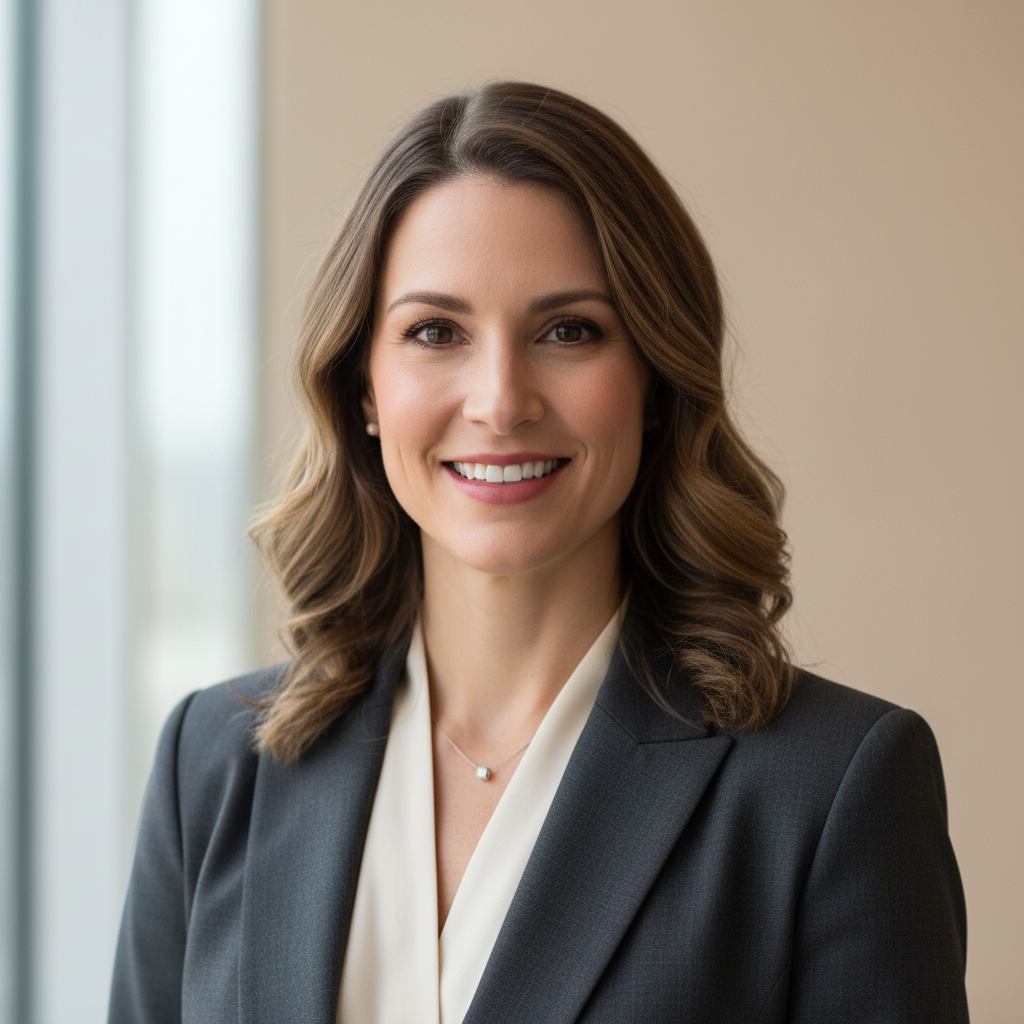 Sarah Mitchell, smiling woman, professional portrait